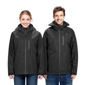 VEVOR Heated Jacket for Men with 7.4V Battery, Soft Shell Electric Heating Coat (Clothing Style: Men's Style, Clothing Size: Size M)